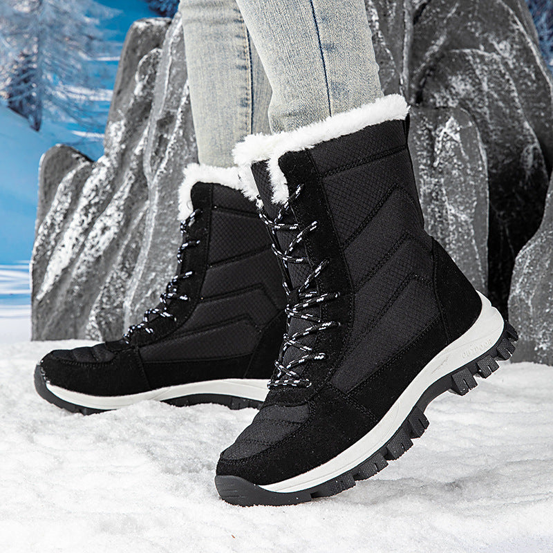 Damen Winterstiefel mit rutschfester Sohle und isolierendem Innenfutter R&B