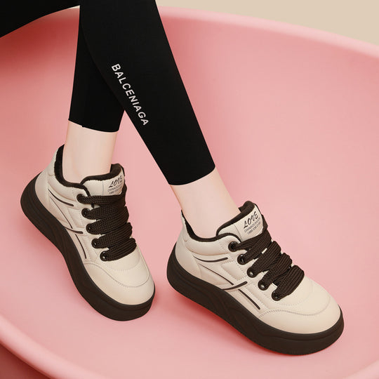 Damen trendige High-Top Sneakers mit extraleichter Sohle und kuscheligem Futter R&B