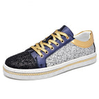 Damen Modische Sneakers mit funkelnder Oberflächenstruktur und stilvollen Akzenten R&B