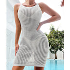 Damen eng anliegendes Netzkleid R&B