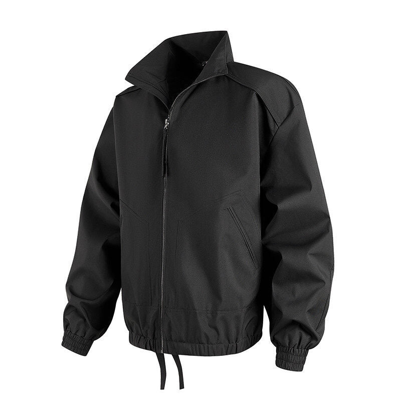 Herren lässige Übergangsjacke mit hohem Kragen und praktischen Taschen R&B