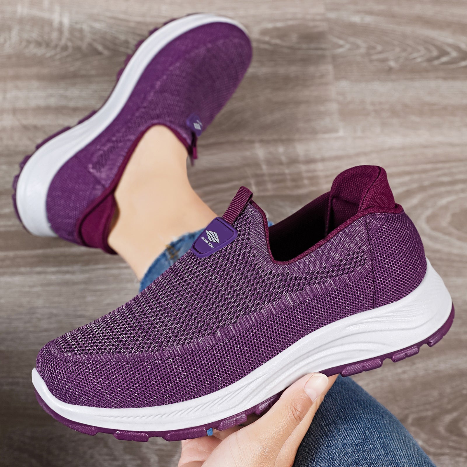 Damen Leichte und atmungsaktive Freizeitschuhe mit elastischem Einsatz