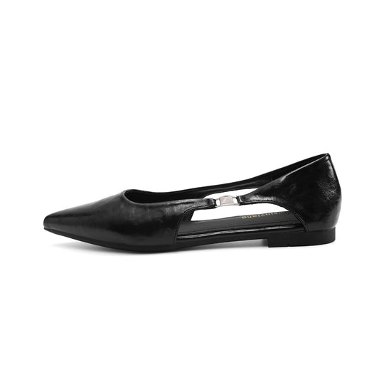 Damen Ballerinas mit modischem Cut-Out-Design und elegantem Glanz R&B