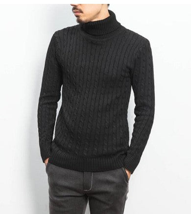 Herren modischer Rollkragenpullover mit strukturierter Strickoptik R&B