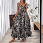 Damen Maxikleid mit elegantem Schnitt und fließendem Stoff