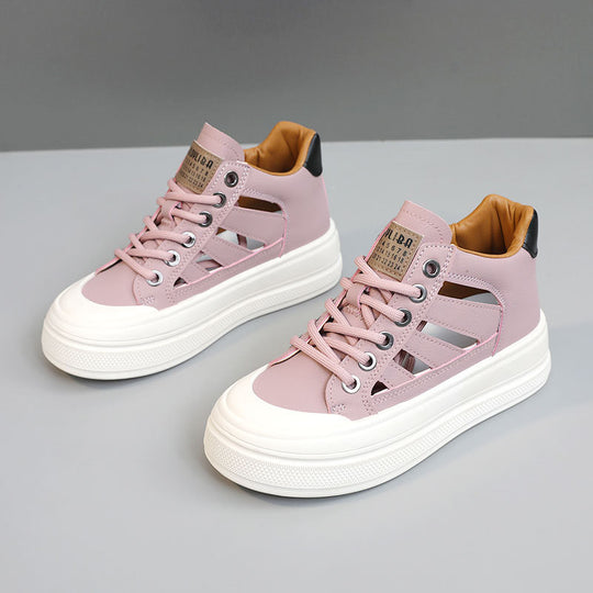 Damen High-Top Sneakers mit atmungsaktiver Oberflächenstruktur und rutschfester Sohle R&B