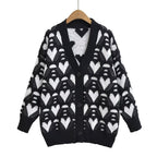 Damen Strickjacke mit Herzenmuster R&B