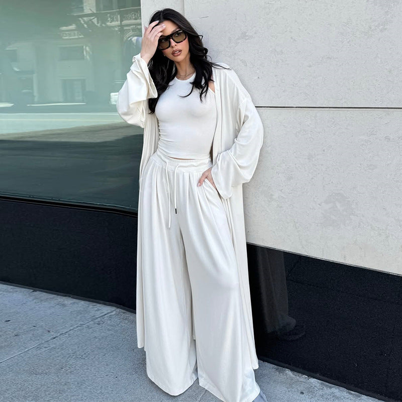Damen Lässiges Freizeit-Ensemble mit offener Jacke R&B