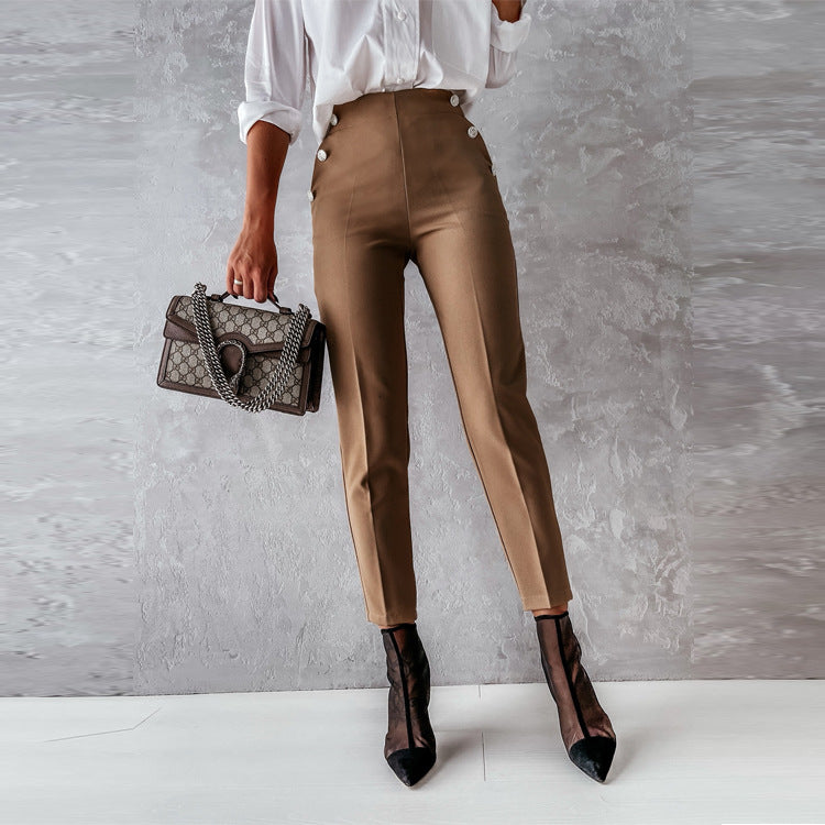 Damen Hochtaillierte Hosen R&B