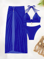 Damen Bikiniset mit transparentem Maxirock R&B