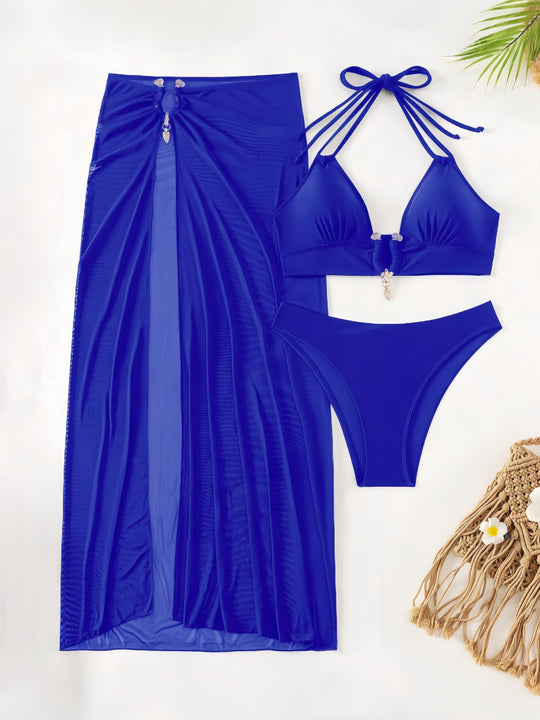 Damen Bikiniset mit transparentem Maxirock R&B