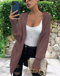 Damen Strickcardigan mit legerem Schnitt und tiefen Taschen R&B