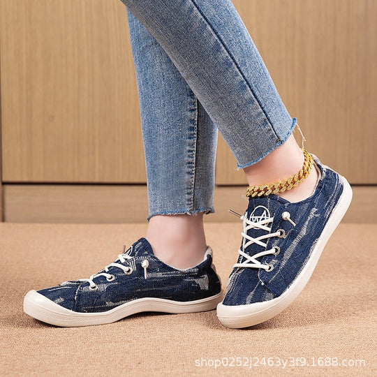 Damen lässige Sneaker mit atmungsaktiver Obermaterialstruktur und flexiblem Fußbett R&B