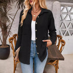 Damen Strickjacke mit strukturiertem Material und bequemen Taschen R&B