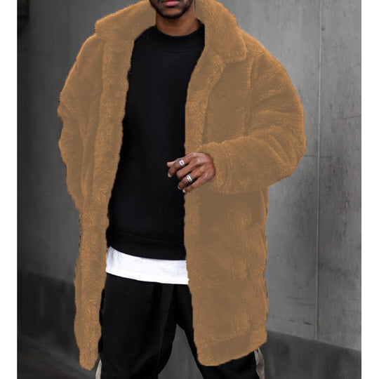 Herren Modische Teddyjacke mit verschließbaren Taschen und hoher Wärmeisolierung R&B