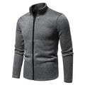 Herren Fleecejacke mit hoher Stehkragen und durchgehendem Reißverschluss R&B