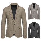 Herren eleganter Blazer mit feinem Karomuster
