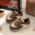 Damen sportliche Sneaker mit kuscheligem Fellkragen und rutschfester Gummisohle R&B