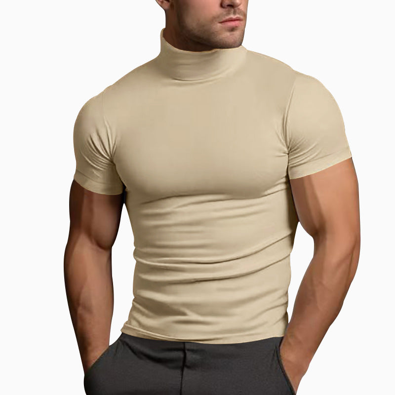 Herren Langarm-Turtleneck-Shirt aus atmungsaktivem Stretchmaterial R&B