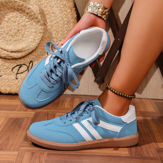 Damen Modische Sneakers mit schimmerndem Obermaterial und rutschfester Sohle R&B