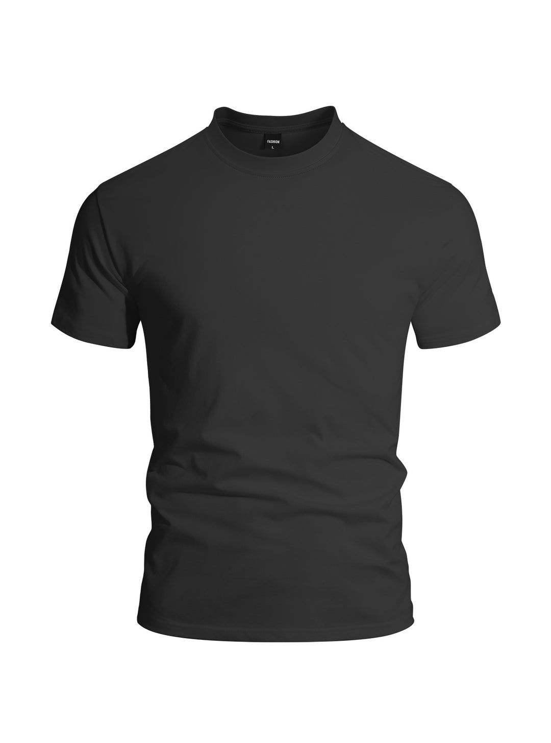 Herren nan eng anliegendes Rundhals-Basicshirt aus Singlejersey mit verstärktem Nackenband R&B