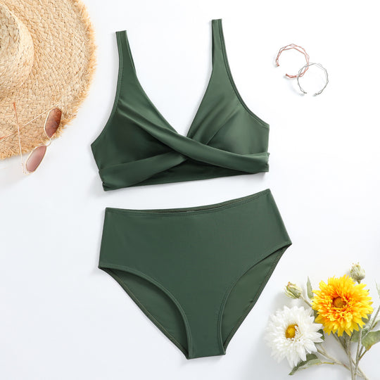 Damen Hochschnitt Bikini-Set R&B