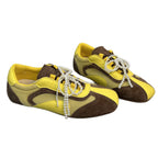 Damen modische Sneakers mit innovativem Perlen-Detail und atmungsaktivem Mesh-R&B