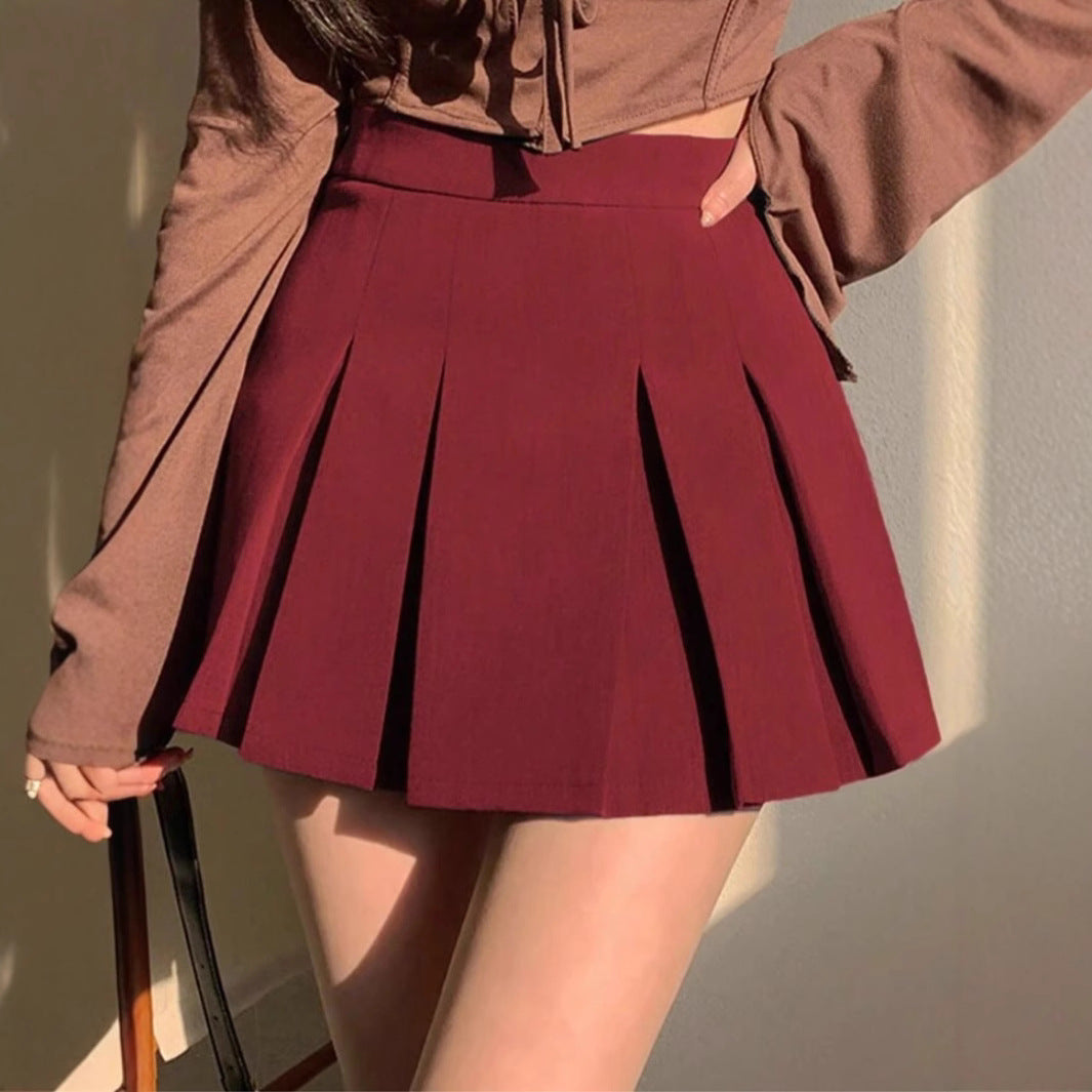 Damen Plissierter Minirock mit hohem Bund und eleganter Faltenstruktur R&B