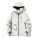 Herren technische Outdoor-Jacke mit wasserabweisendem Material und verstellbarem Kapuzendesign R&B