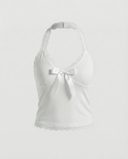 Kurzes Damen Spitzen-Top Sexy Träger-Weste Sommer Style