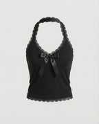 Kurzes Damen Spitzen-Top Sexy Träger-Weste Sommer Style