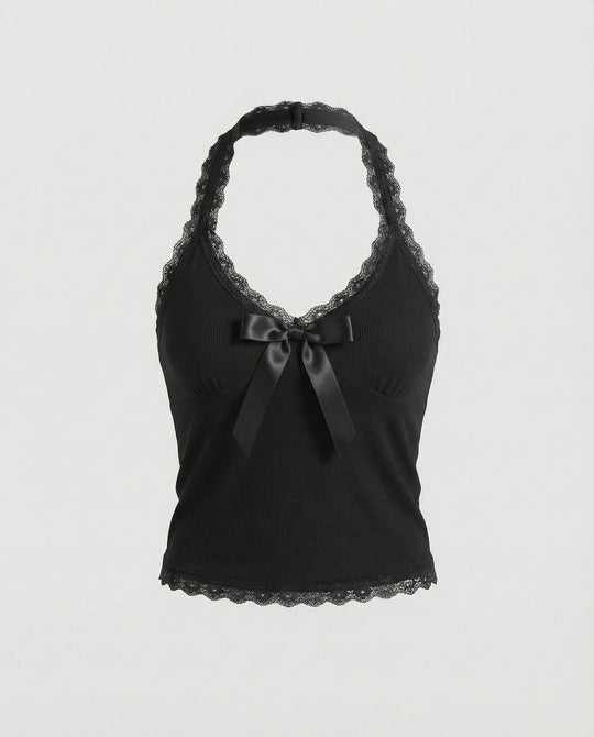 Kurzes Damen Spitzen-Top Sexy Träger-Weste Sommer Style