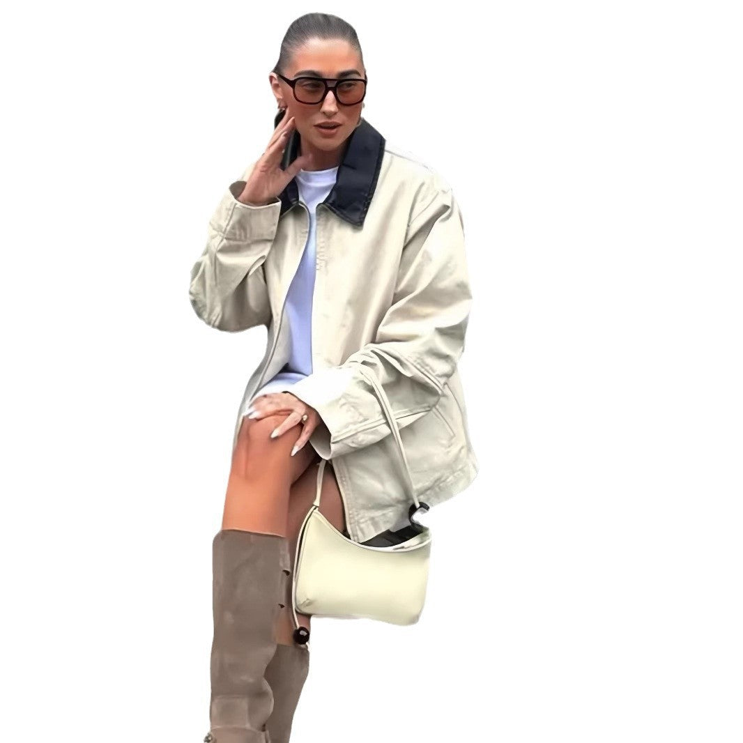 Damen Modische Übergangsjacke mit lässigem Schnitt und eleganten Details R&B