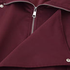 Damen lässige Übergangsjacke mit hohem Kragen und verstellbarem Kordelzug R&B
