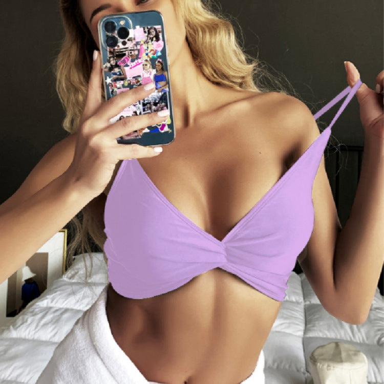 Damen Crop-Bikinioberteil mit raffiniertem Knotendesign R&B
