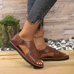 Damen komfortable Sandalen mit modischer Schnallenverzierung R&B