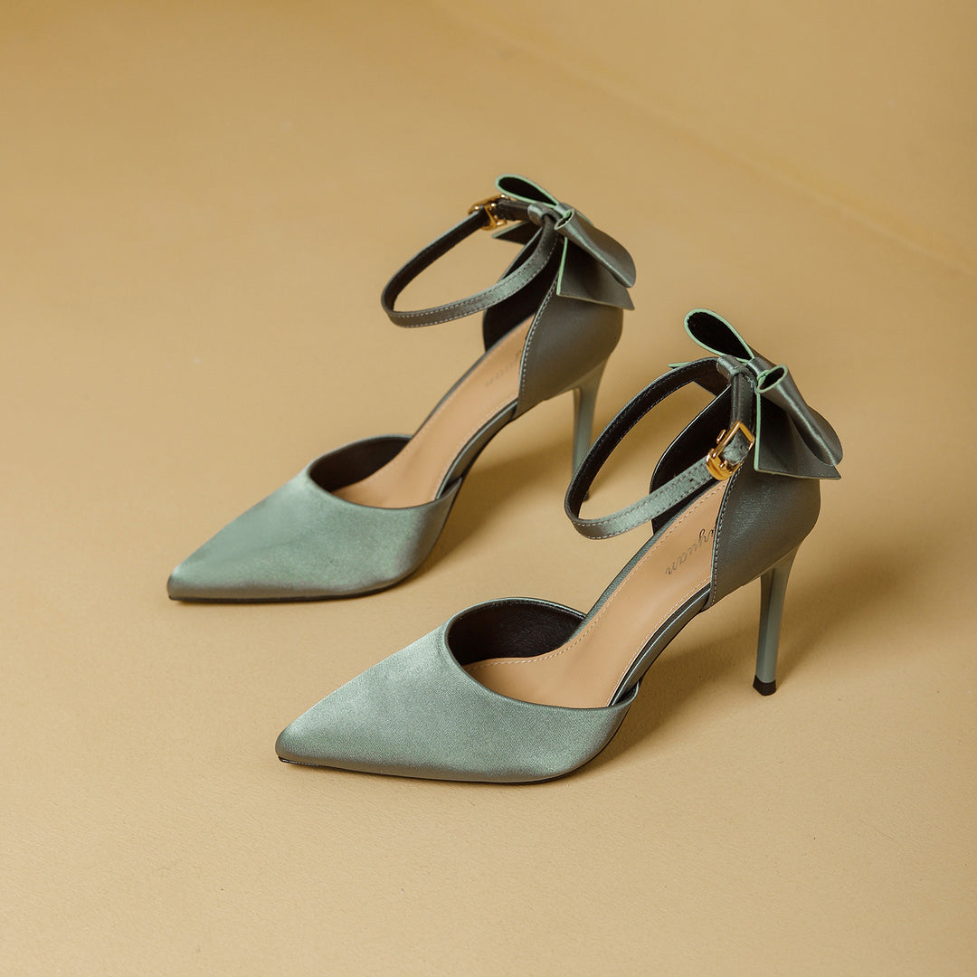 Damen schicke High Heels mit dekorativem Schleifenverschluss R&B