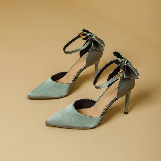 Damen schicke High Heels mit dekorativem Schleifenverschluss R&B