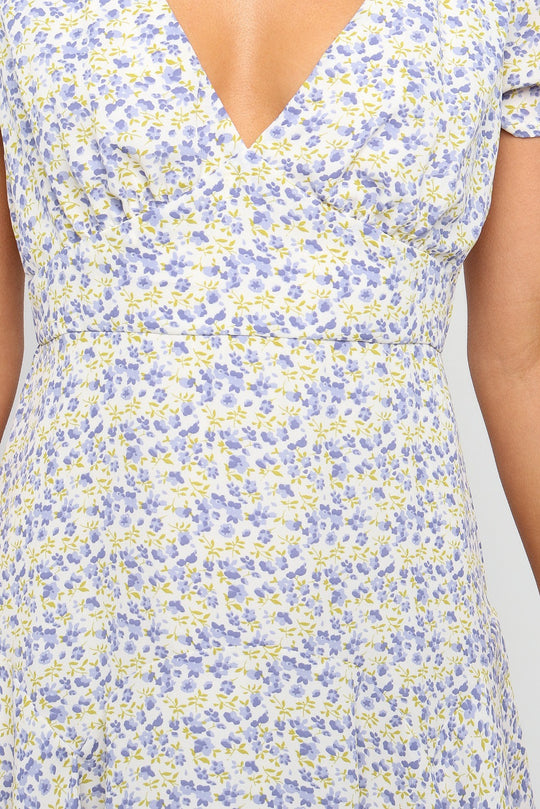 Damen Blütenmuster Kleid im lässigen Sommerstil R&B