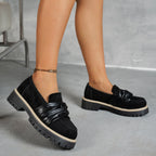 Damen Mokassins mit modischer Knotendetail und bequemer Profilsohle R&B