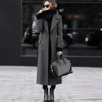 Damen eleganter Wollmantel R&B