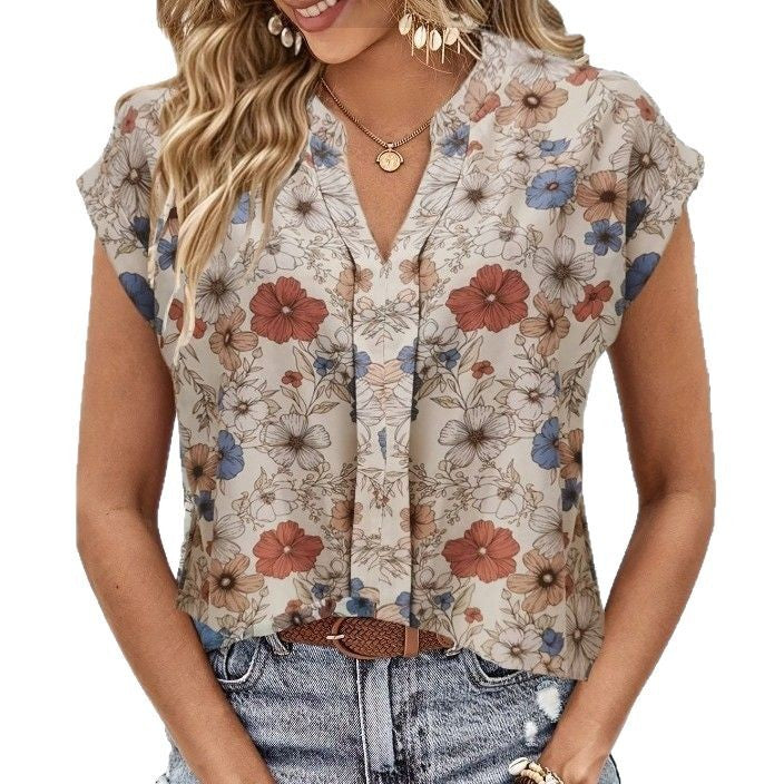 Damen Blusenshirt mit floralem Design und lässigem Schnitt R&B