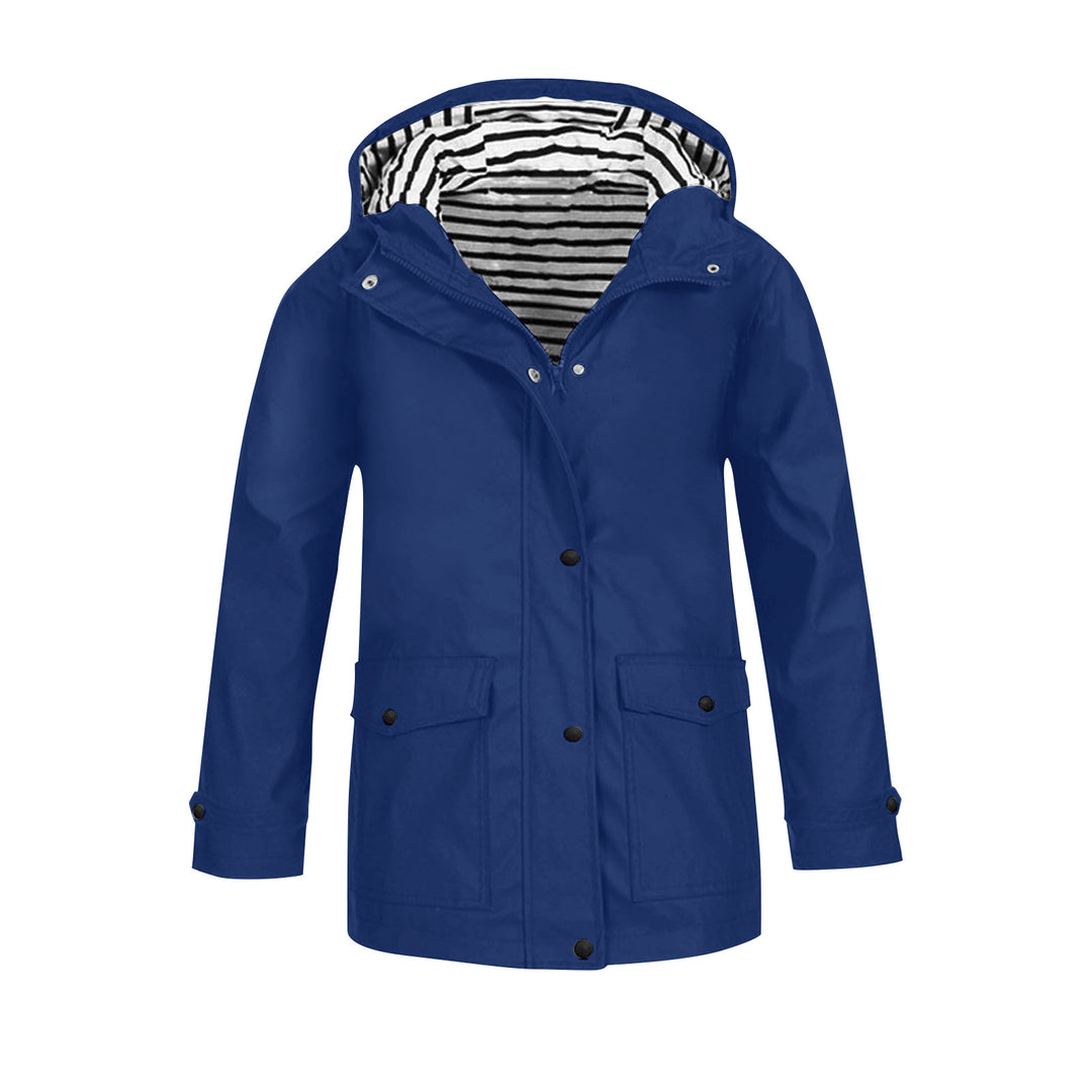 Damen wetterfeste Parkajacke mit praktischen Taschen und verstellbarem Kapuzenkragen R&B