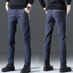 Herren moderne Chinohose mit elastischem Bund und seitlichen Taschen R&B