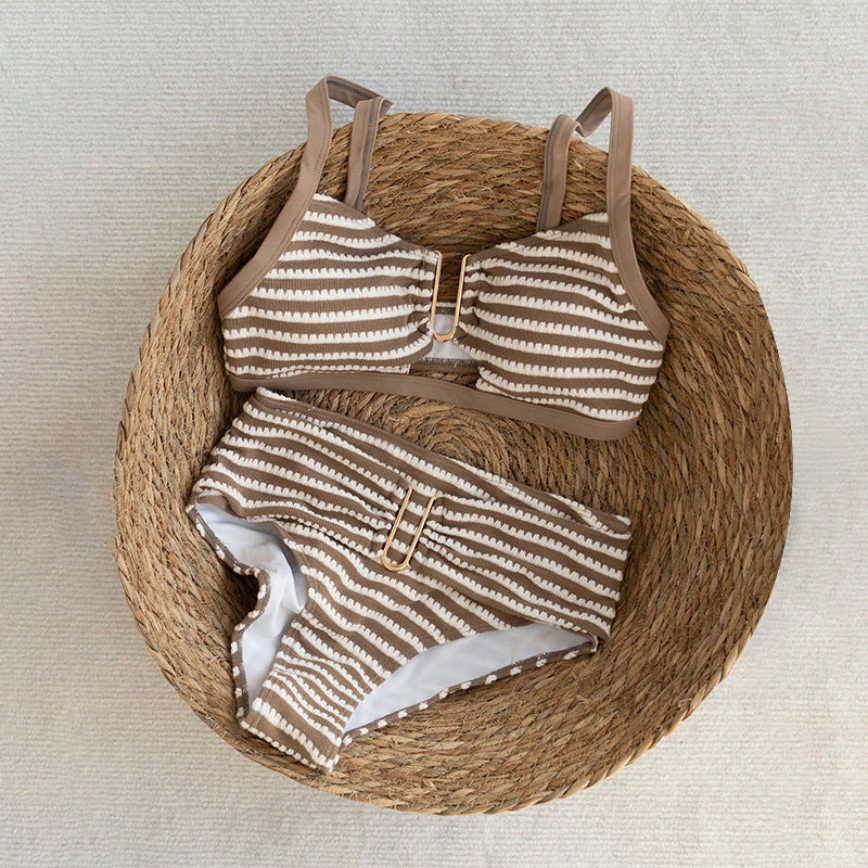 Damen Hochtailliertes Bikiniset mit elegantem Ringdetail R&B