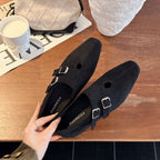 Damen elegante Mokassins mit dekorativen Schnallen R&B