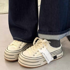 Damen modische Plateausneaker mit Kunstleder-Obermaterial und robustem Design R&B