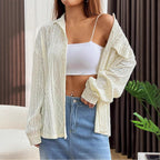 Damen lässige Bluse mit Jacquard-Muster R&B