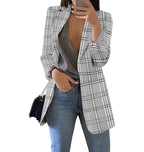 Damen Karierter Blazer mit modernem Schnitt und lässigen Details R&B