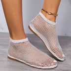 Damen Mesh-Sneaker mit glitzernden Perlenakzenten und flexibler Sohle R&B